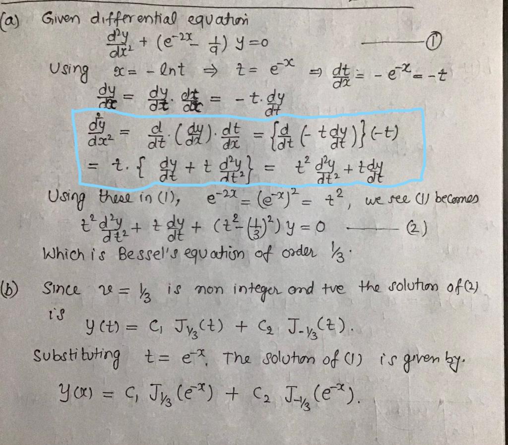 Solved Please do and explain the differential equation in | Chegg.com