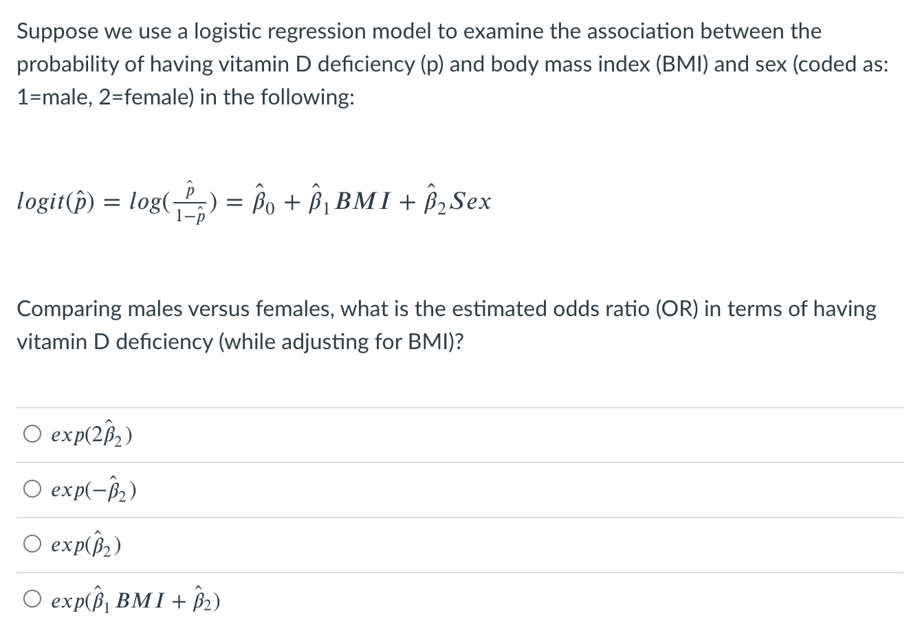 Solved Suppose We Use A Logistic Regression Model To Exam Chegg Com