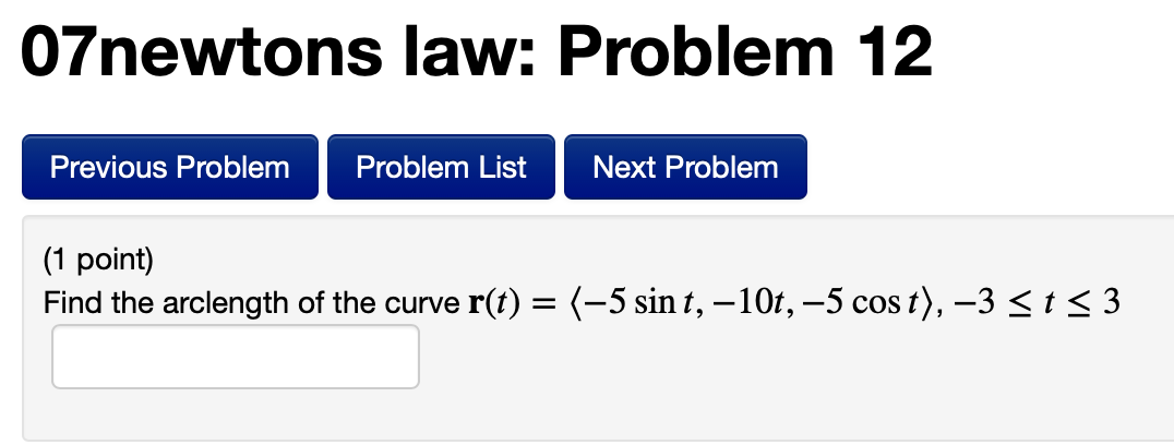 Solved 07newtons law: Problem 12 Previous Problem Problem | Chegg.com