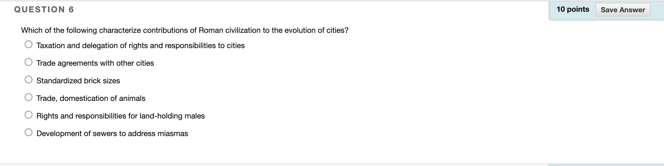 Solved QUESTION 6 10 points Save Answer Which of the | Chegg.com