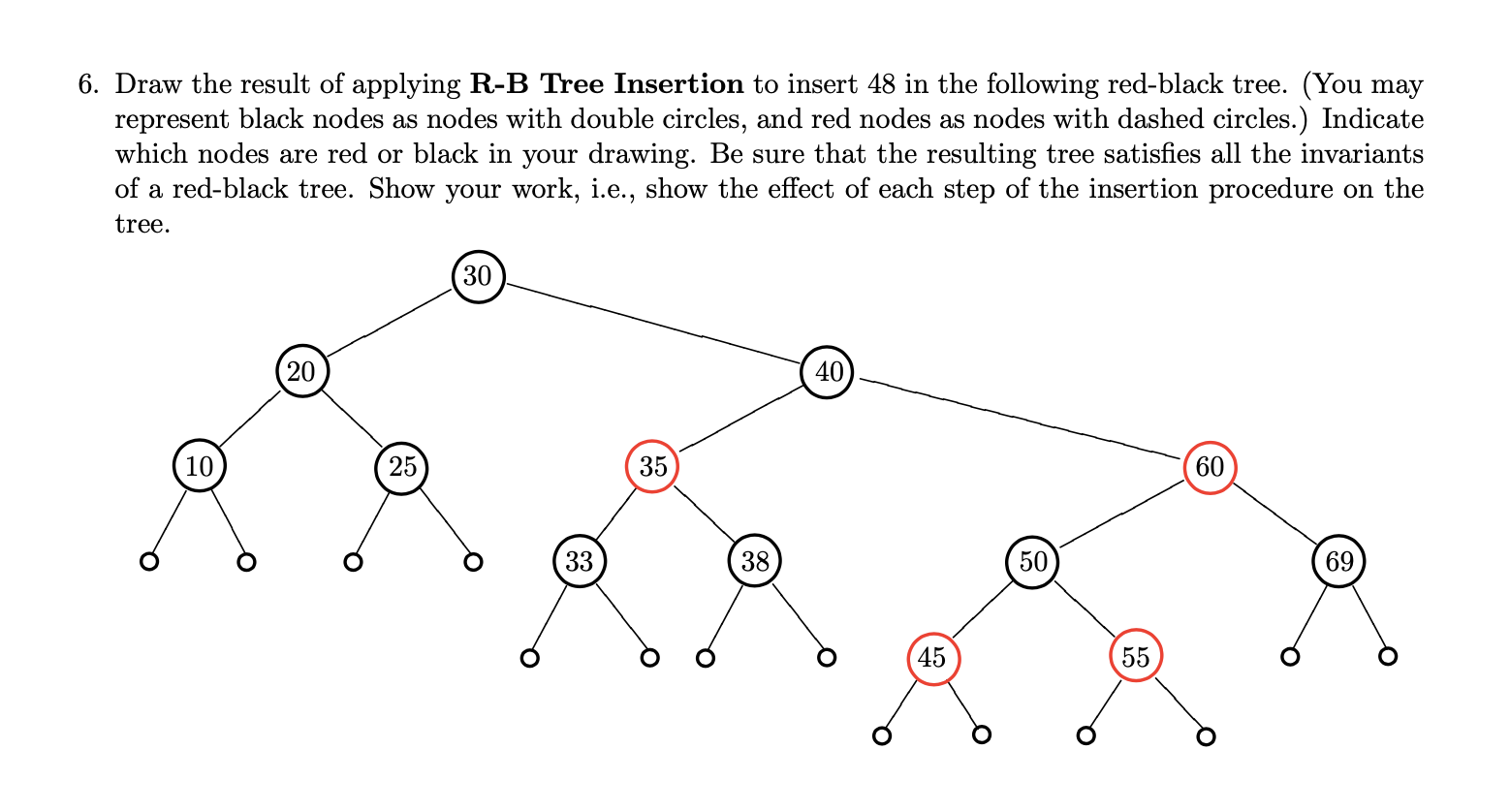Solved Draw the result of applying R-B Tree Insertion to | Chegg.com