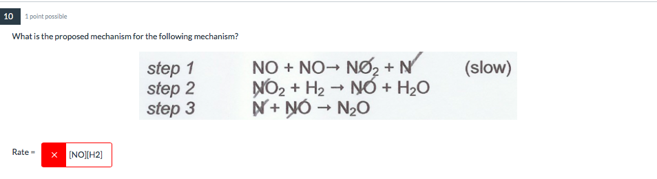 Solved 6 1 point possible What is the proposed rate law for | Chegg.com