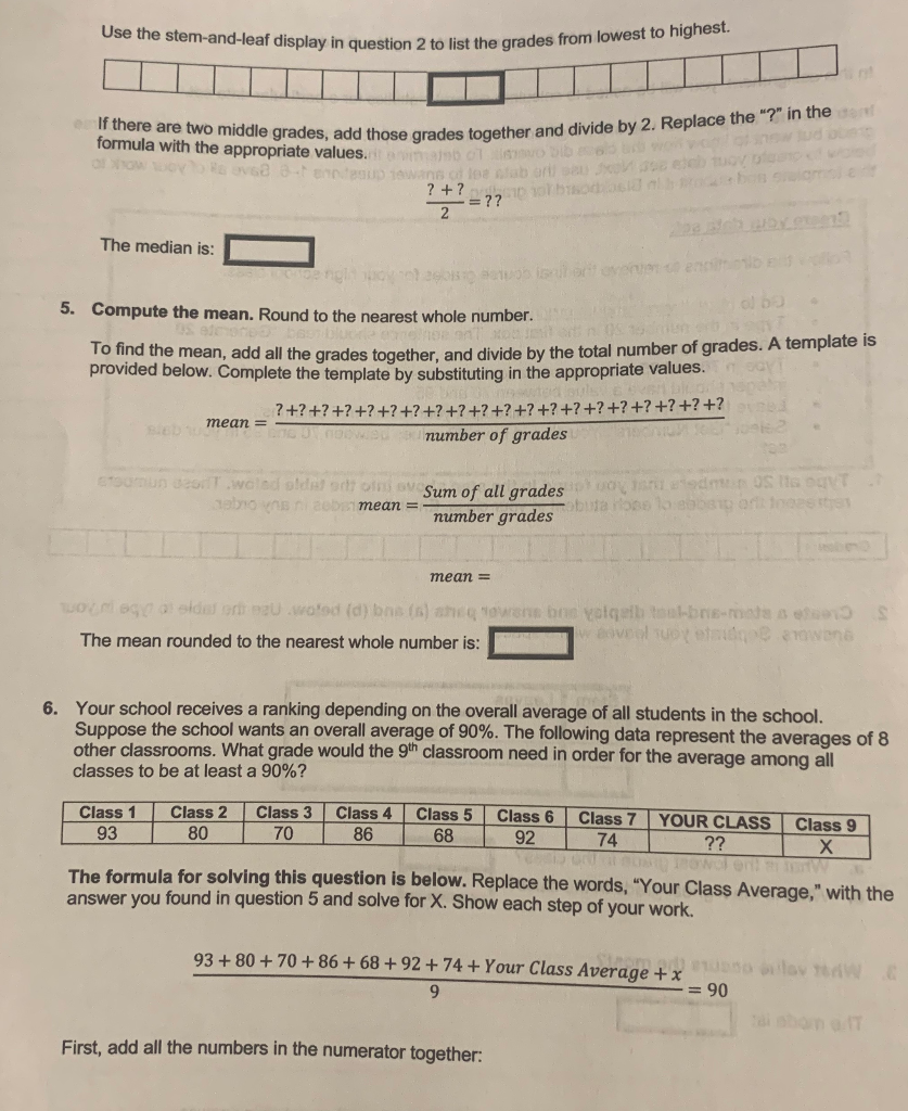 Unit VII Assignment: Making the Grade ng the Grade In | Chegg.com
