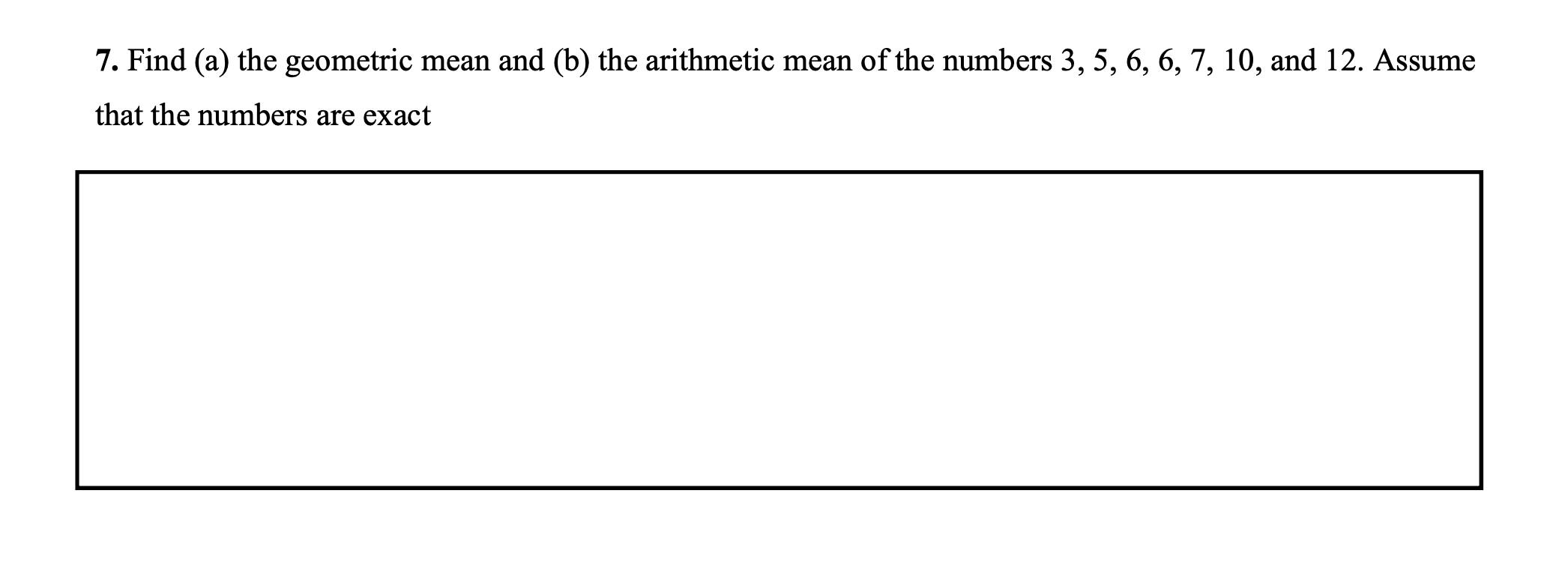 find the geometric mean of 2 3 4 5 6