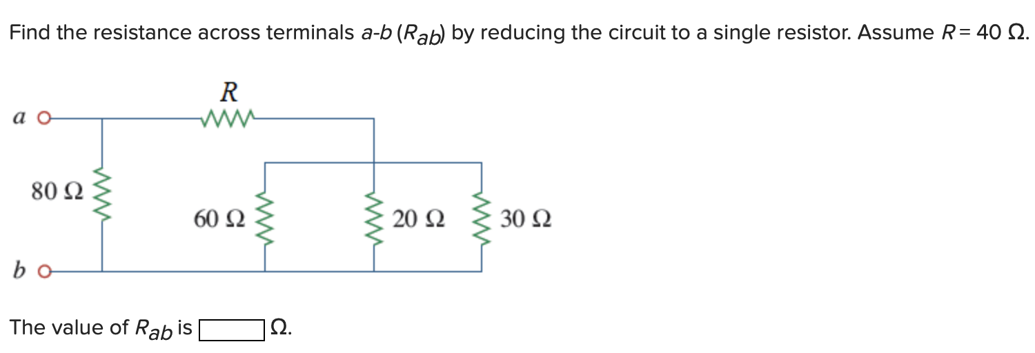 Solved Find The Resistance Across Terminals A-b (Rab) By | Chegg.com