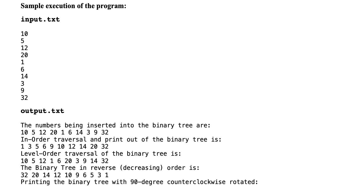 Solved Question 2 (30 marks) Binary Tree: In this question | Chegg.com