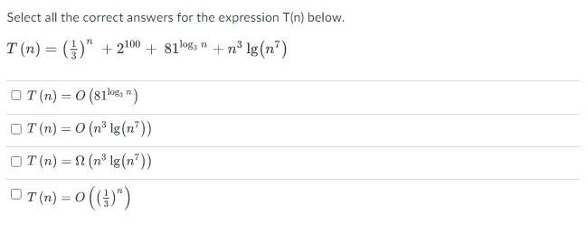 Solved Select all the correct answers for the expression | Chegg.com