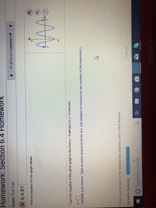 Solved Homework: Section Score: 0 Of 1 Pt X)6.4.61 Find An | Chegg.com