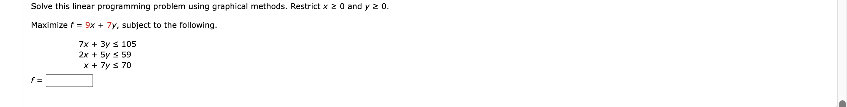Solved Solve this linear programming problem using graphical | Chegg.com