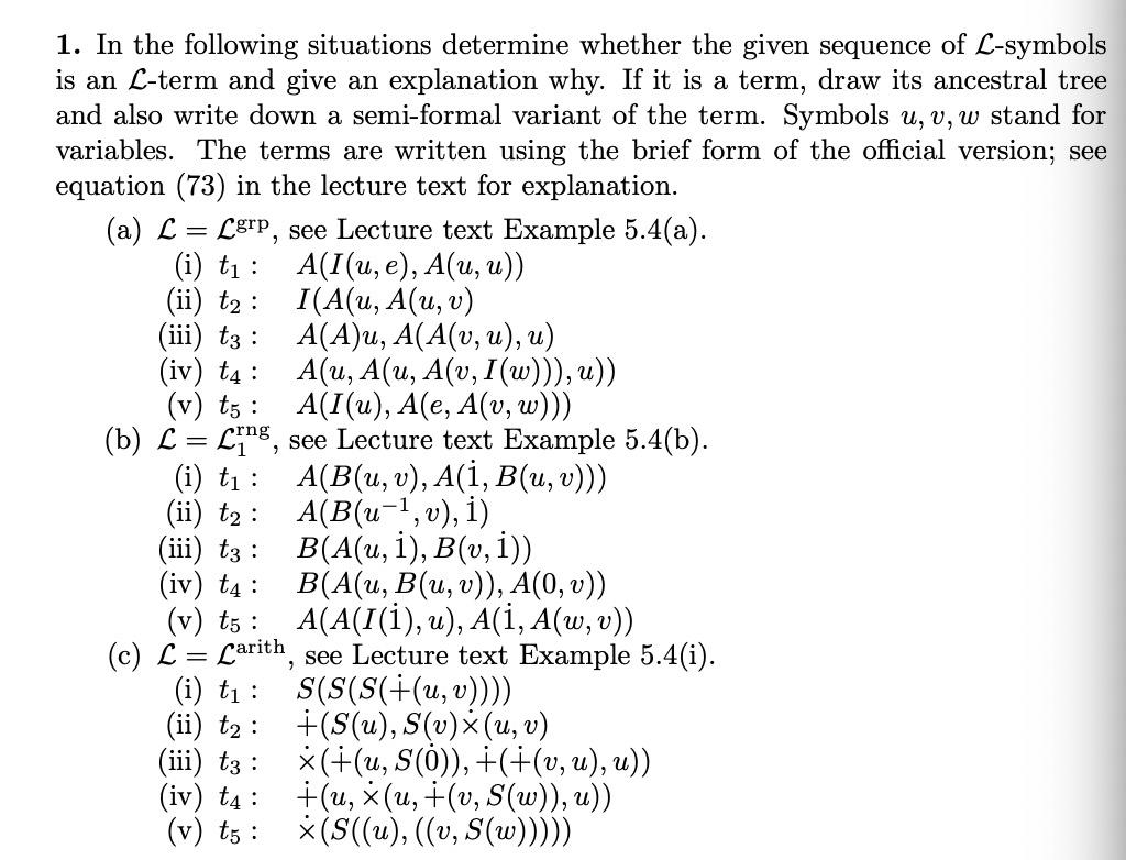 Solved In The Following Situations Determine Whether The | Chegg.com