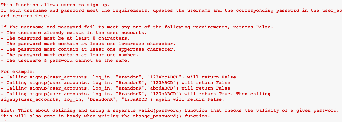 Use python for online banking system, fill in missing | Chegg.com