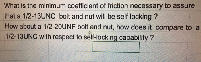 Solved What is the minimum coefficient of friction necessary | Chegg.com