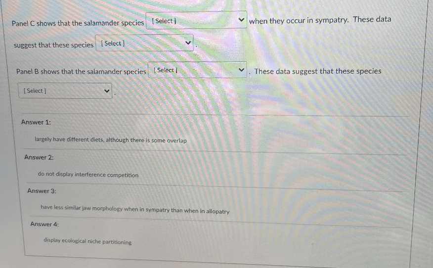 Solved Partial Question 7 0.5 / 1.5 pts If two species | Chegg.com