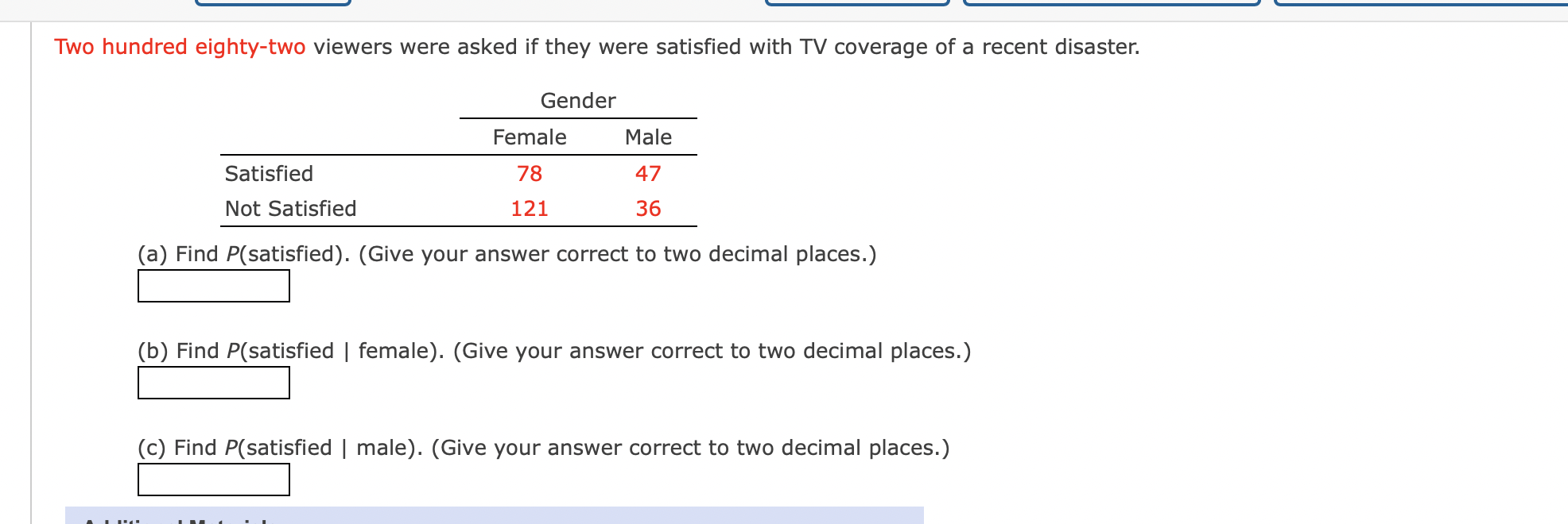 Solved (a) Find P (satisfied). (Give Your Answer Correct To | Chegg.com