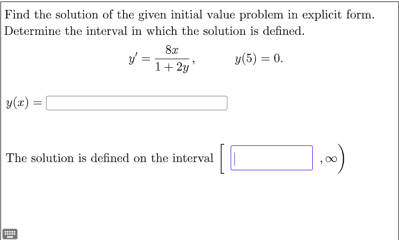 Solved Find The Solution Of The Given Initial Value Problem
