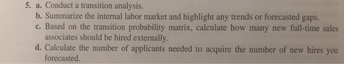 Solved TABLE 5-3 Forecasting Employees Using the Transition | Chegg.com
