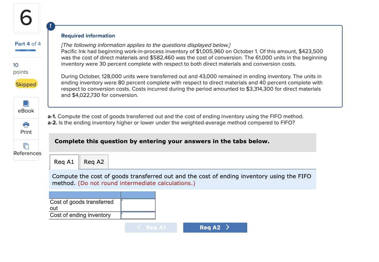 Solved Part 2 of 4 Required information [The following | Chegg.com