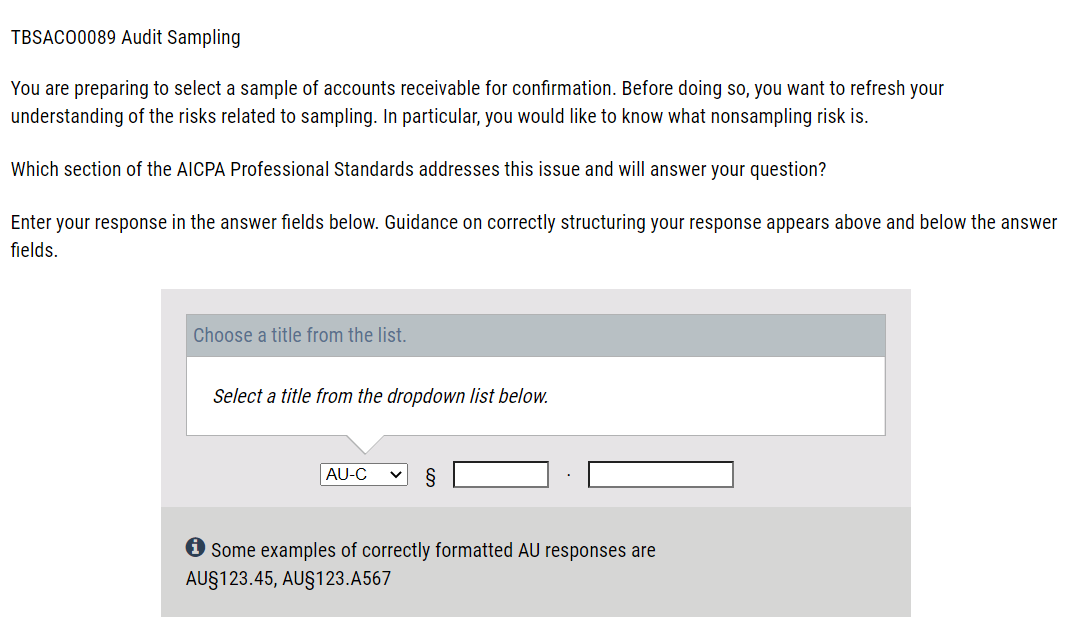 Solved TBSAC00089 Audit Sampling You Are Preparing To Select | Chegg.com