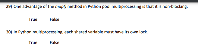 Solved 29) One advantage of the map() method in Python | Chegg.com