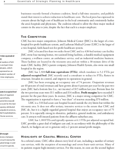 coastal medical center case study chapter 1