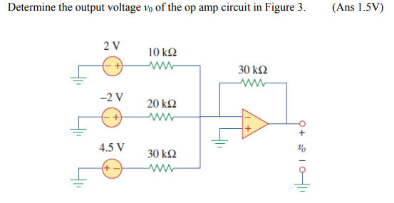 Solved Determine the output voltage vo of the op amp circuit | Chegg.com
