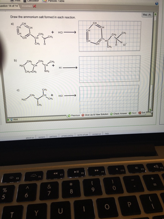 Solved Draw the ammonium salt formed in each reaction.