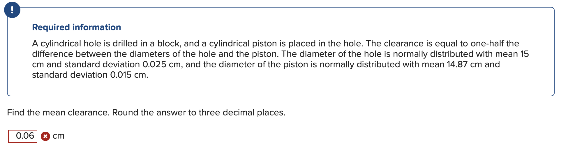 Solved Required information A cylindrical hole is drilled in