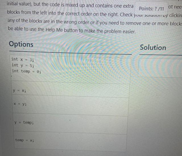 Solved initial value), but the code is mixed up and contains | Chegg.com