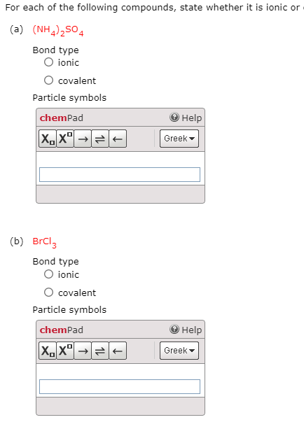 Solved For each of the following compounds, state whether it | Chegg.com
