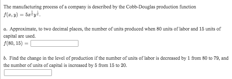 Solved The Manufacturing Process Of A Company Is Described | Chegg.com