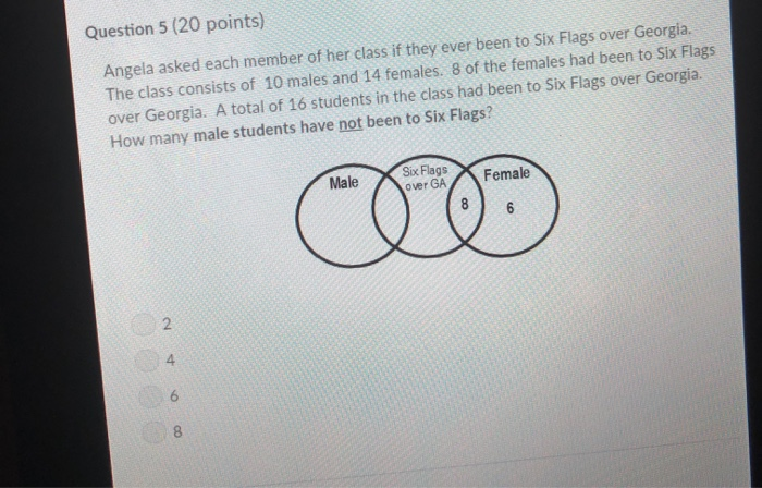 Solved Question 5 (20 points) Angela asked each member of | Chegg.com