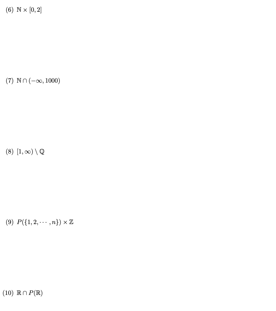 Solved Question 4. For Each Of The Following Sets, Decide | Chegg.com