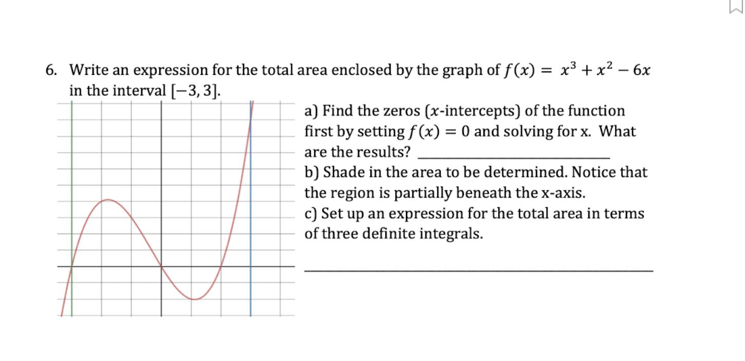 Solved W 6. Write an expression for the total area enclosed | Chegg.com