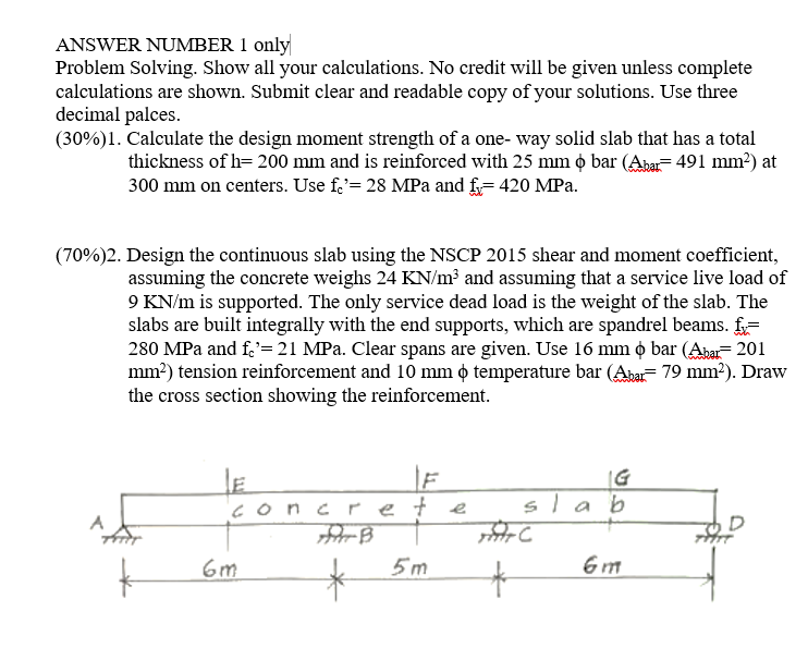 Solved ANSWER NUMBER 1 only Problem Solving. Show all your | Chegg.com