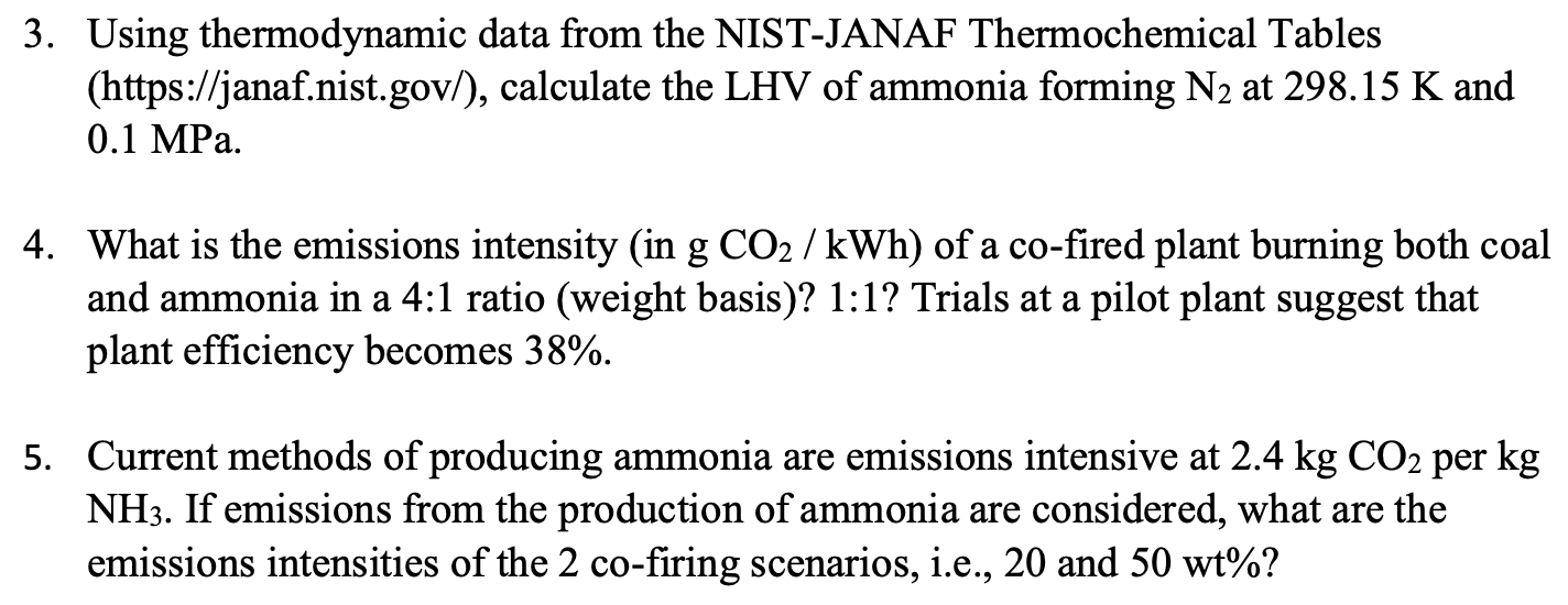 Solved 3. Using Thermodynamic Data From The NIST-JANAF | Chegg.com