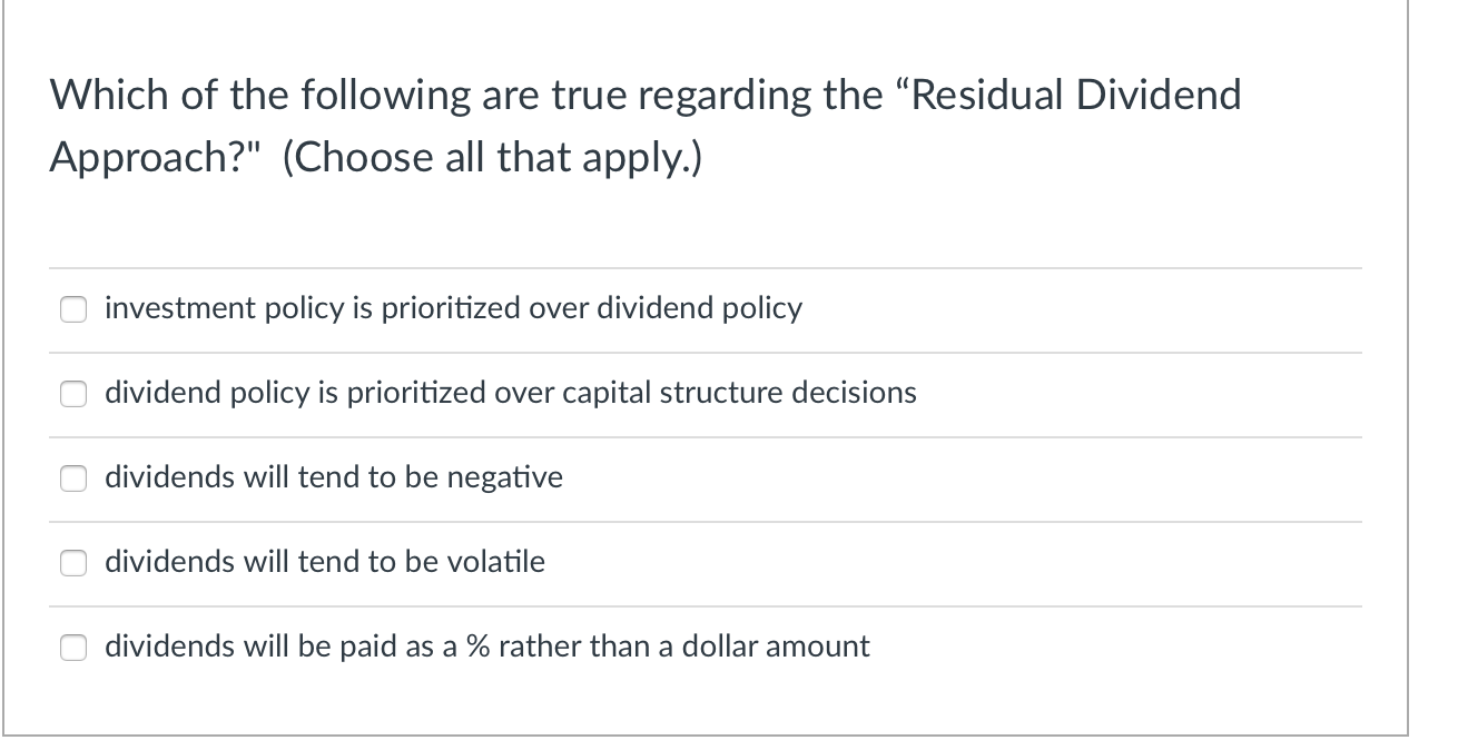 Solved Which of the following are true regarding the | Chegg.com