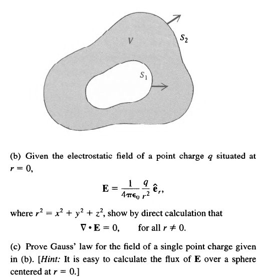 Solved V S2 Si B Given The Electrostatic Field Of A Poi Chegg Com