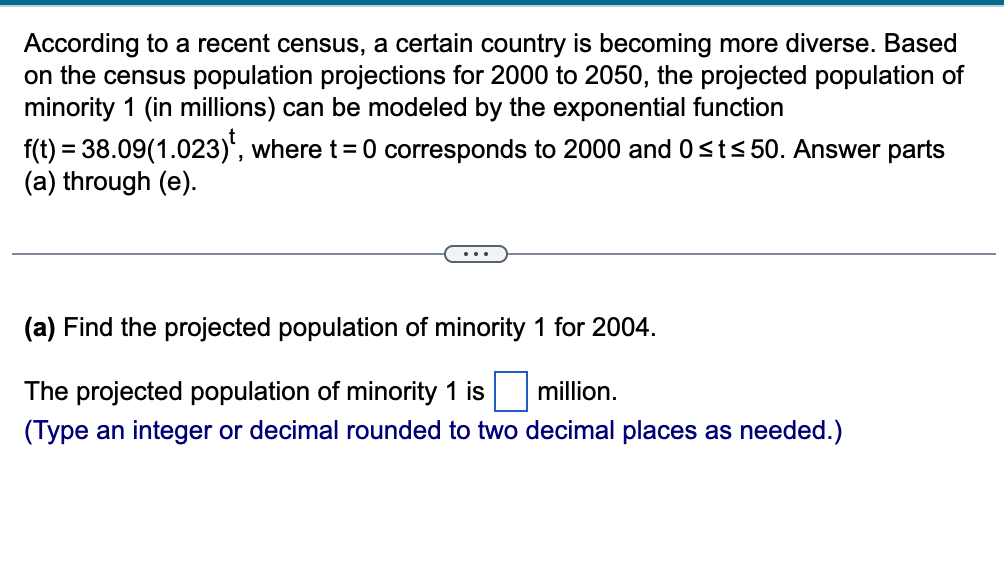 Solved According To A Recent Census, A Certain Country Is | Chegg.com