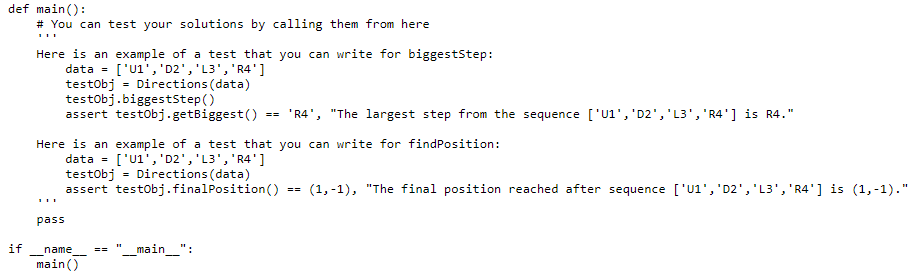Solved class Directions: The data parameter will contain a | Chegg.com
