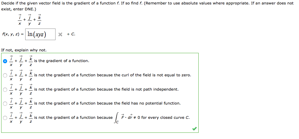 Solved Decide if the given vector field is the gradient of a | Chegg.com