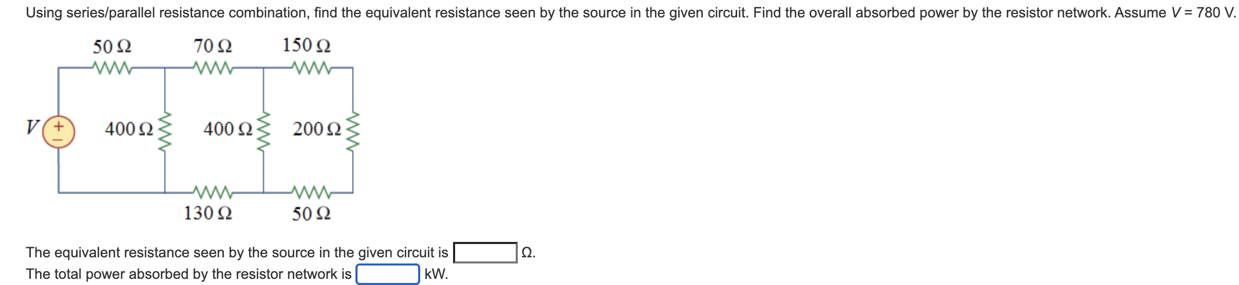 Solved Using Series/parallel Resistance Combination, Find | Chegg.com