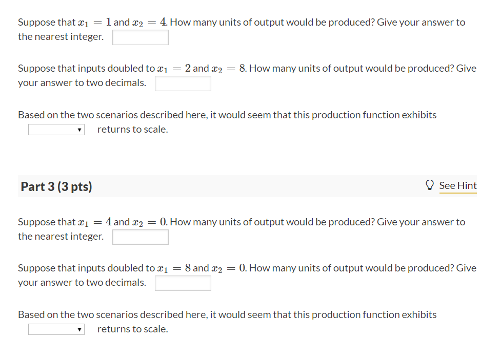 Solved Suppose That A Firm Has The Production Function F(C1, | Chegg.com