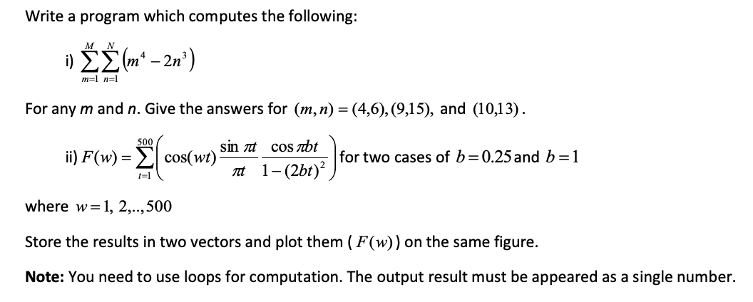 Solved Question 3 [12 marks]Write a program which computes | Chegg.com
