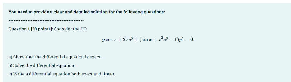Solved You need to provide a clear and detailed solution for | Chegg.com