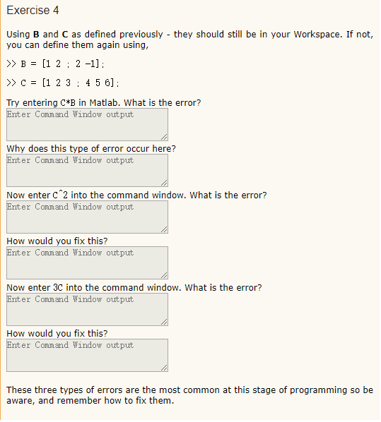 Solved Exercise 4 Using B and C as defined previously - they | Chegg.com