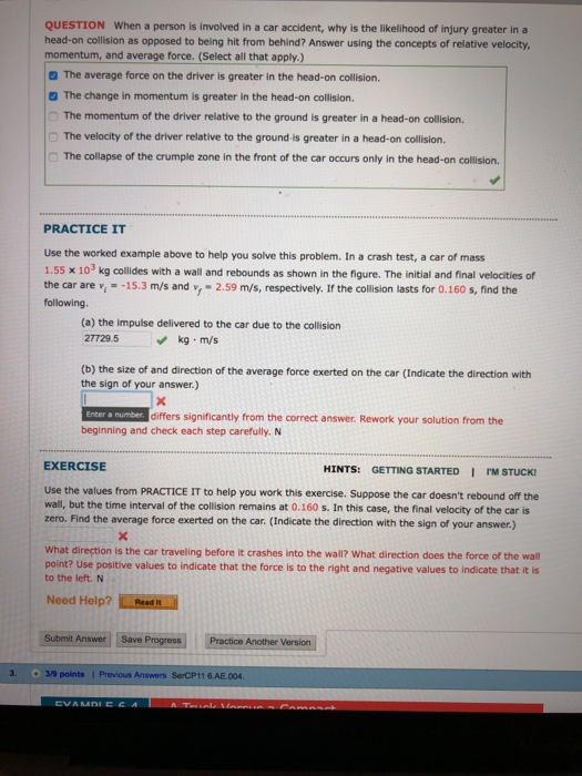 Solved QUESTION When a person is involved in a car accident, | Chegg.com