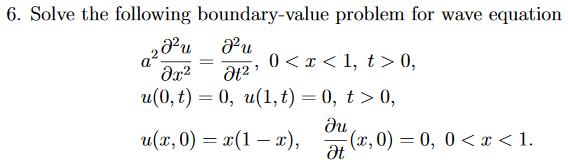Solved 6. Solve the following boundary-value problem for | Chegg.com