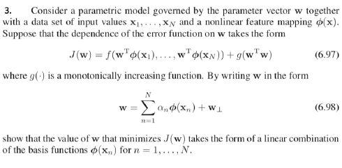 Solved 3. Consider a parametric model governed by the | Chegg.com
