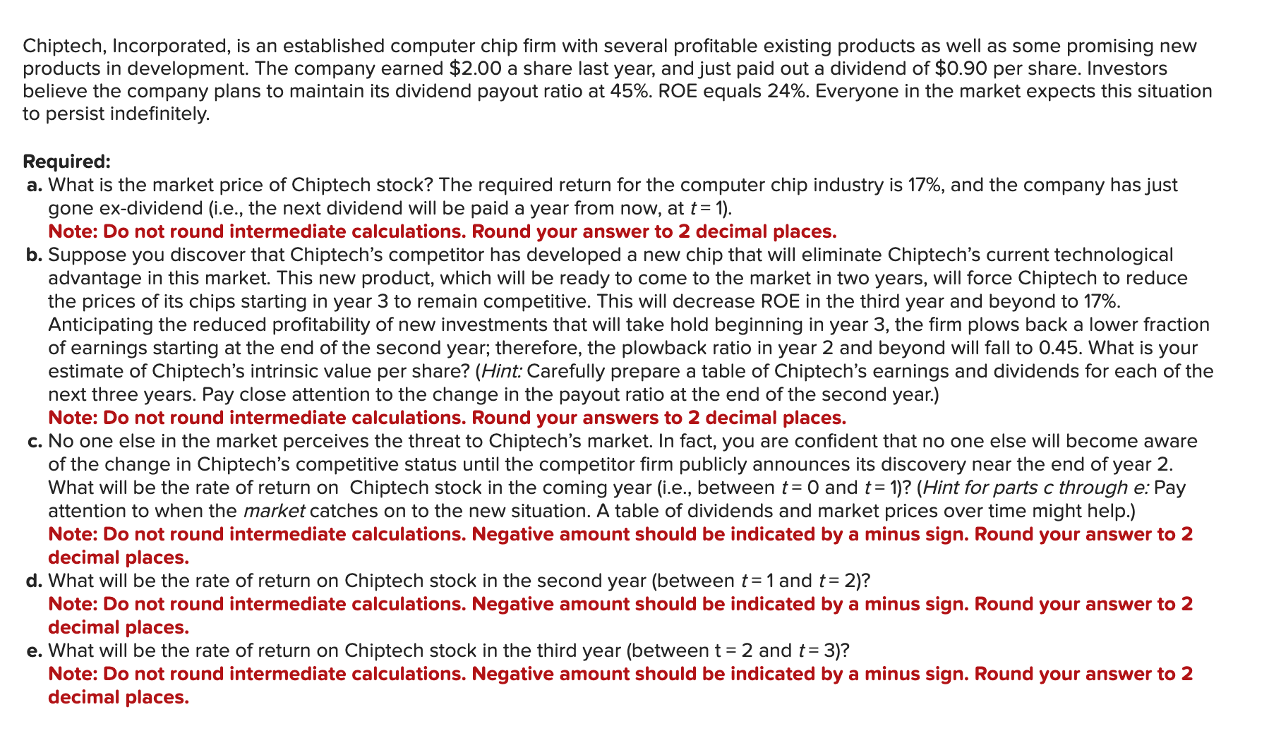 Solved Chiptech, Incorporated, is an established computer | Chegg.com