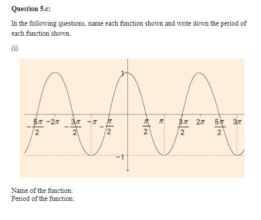 Solved Question 5.c: In the following questions, name each | Chegg.com